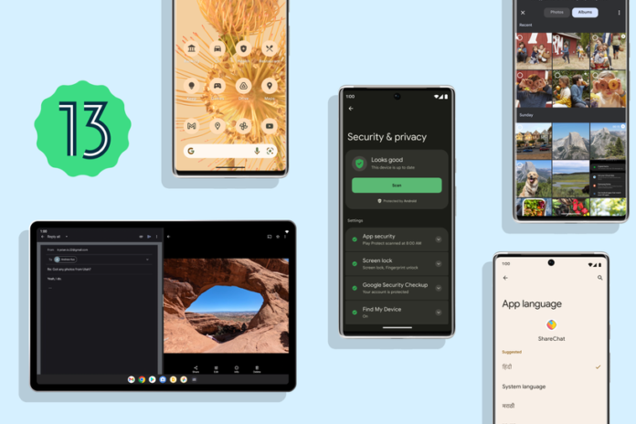 Android 13 updates mobile and tabs